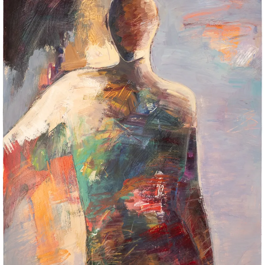 Edge of the Blue by Jean Wallin - 26x20 acrylic on paper