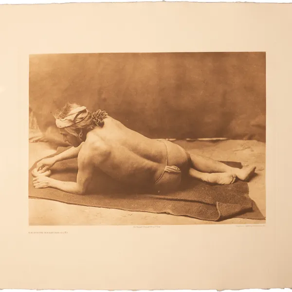 Grinding Medicine Zuni photogravure print by Edward S. Curtis - 23x19
