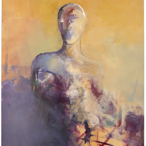 In Delicate Sunlight by Jean Wallin - 26x20 figurative acrylic on paper