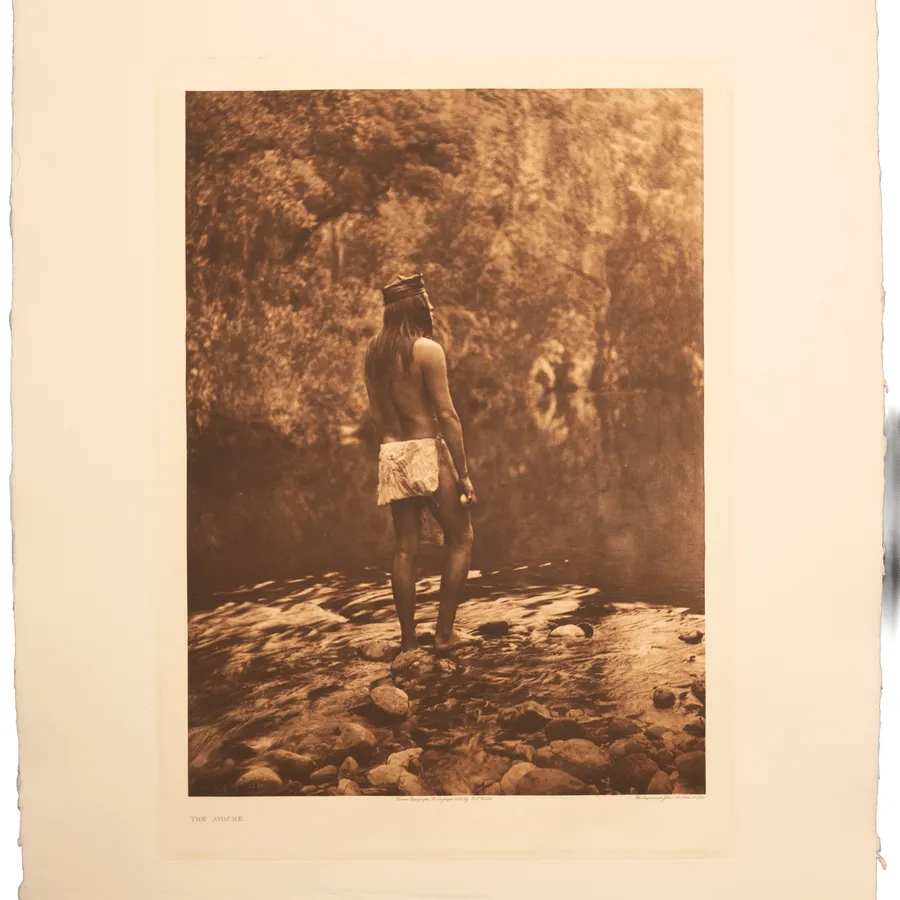 The Apache photogravure print by Edward S. Curtis - 23x19