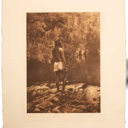 The Apache photogravure print by Edward S. Curtis - 23x19