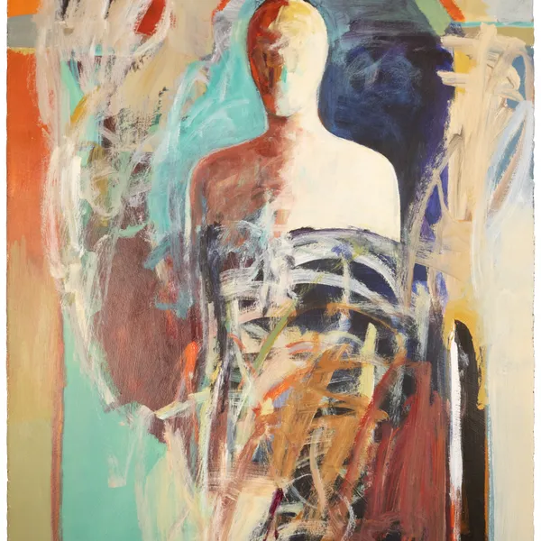 The Latest Phase by Jean Wallin - 30x22 figurative acrylic on paper