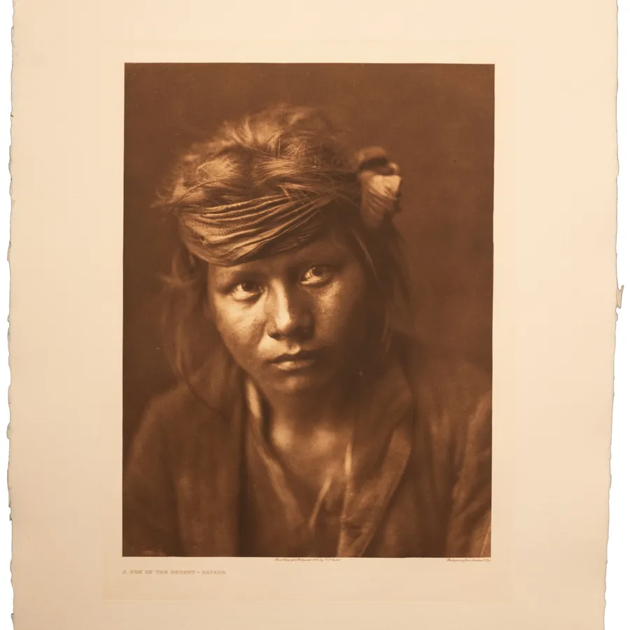 The Son of the Desert Navaho photogravure print by Edward S. Curtis - 23x19