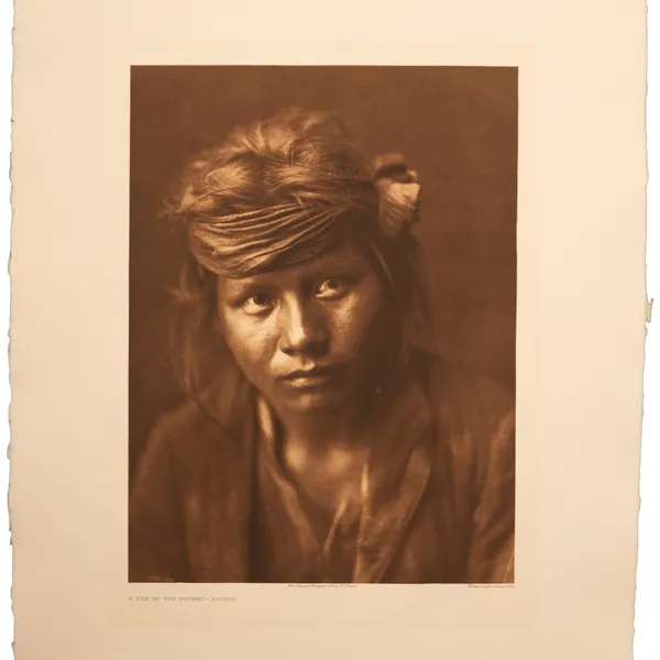The Son of the Desert Navaho photogravure print by Edward S. Curtis - 23x19