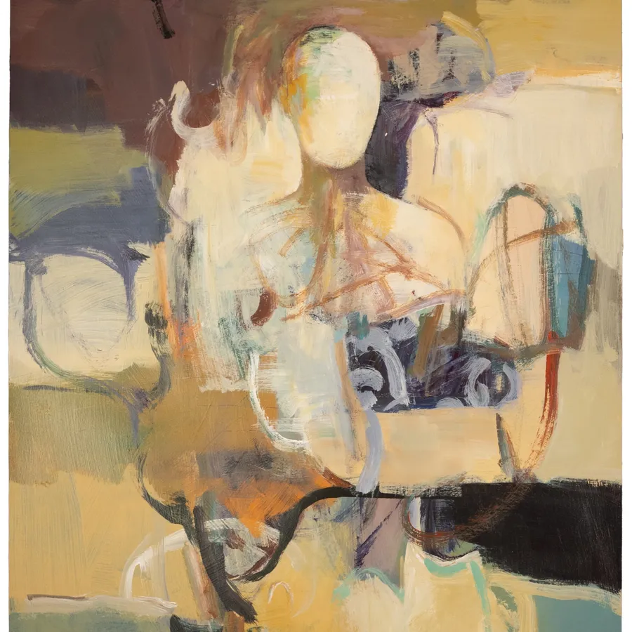 Untitled figurative work by Jean Wallin - 26x20 acrylic on paper